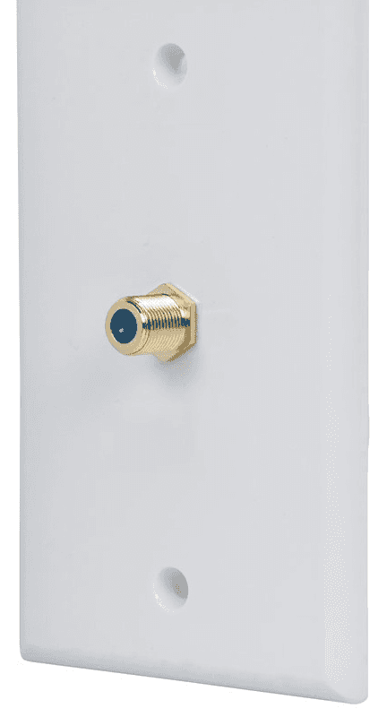A coax port in an outlet